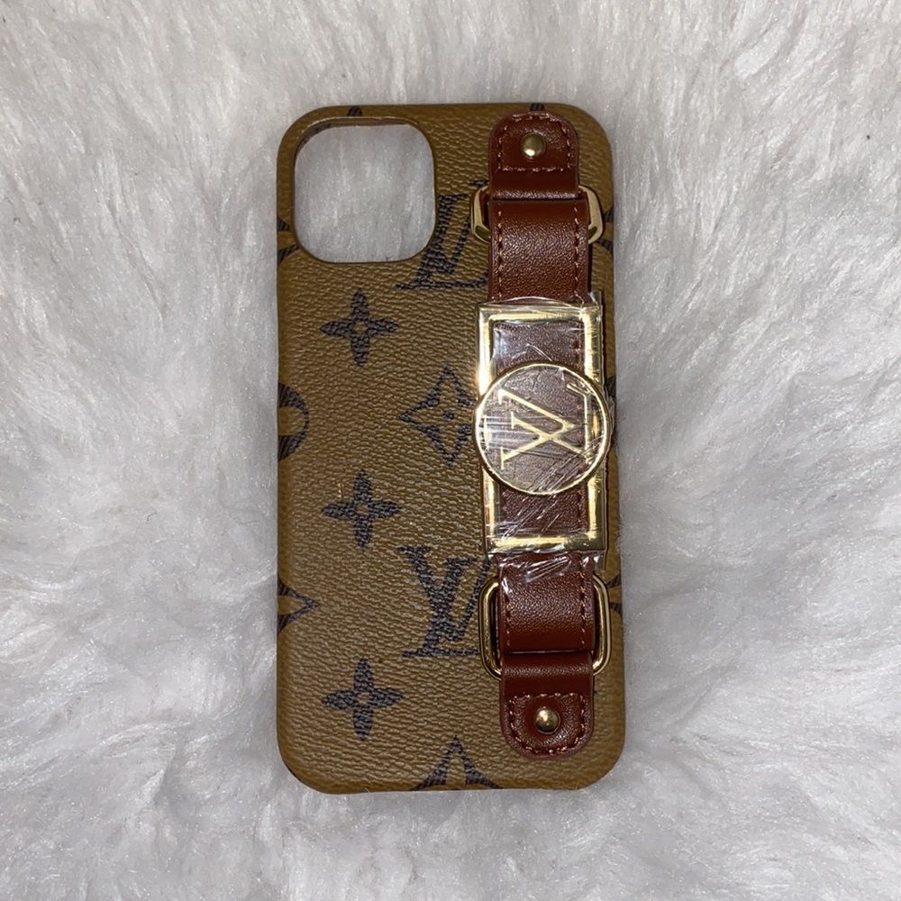 Louis Vuitton style Brown With Belt iPhone 13 case